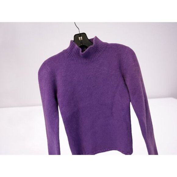 Made in Italy LUCA LUCA ORLANDI 100% 2-Ply Cashmere Sweater Turtleneck Purple - Picture 6 of 8